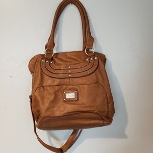 Ouch Cognac Tan Bag Purse Carryall Large Crossbody